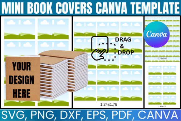 Download Mini Book Covers Canva Editable Template - Premium Bundle