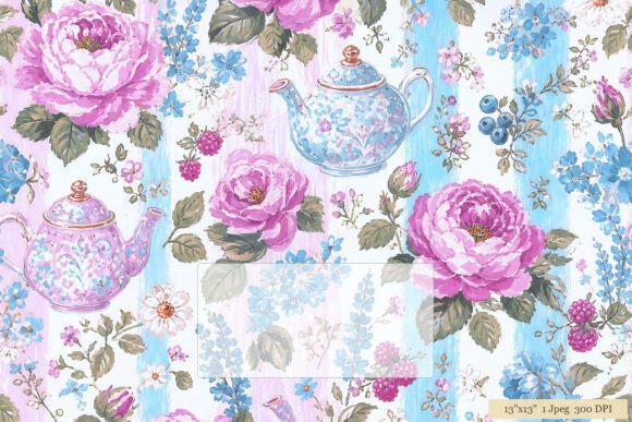 Download Shabby Chic Tea Party Floral Pattern - Party Collection