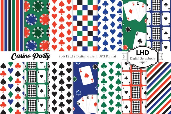 Download Casino Party Digital Paper Patterns - Party Collection
