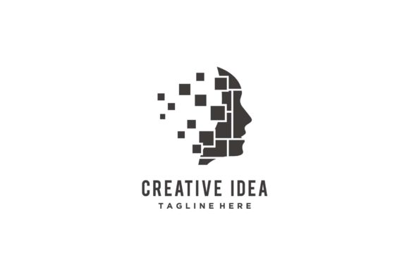 Download Digital Abstract Human Head Pixel Logo - Digital abstract Collection