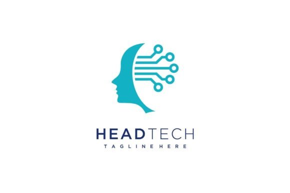 Download Digital Abstract Human Head Tech Logo - Digital abstract Collection