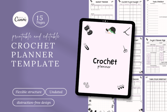 Download Ultimate Crochet Planner Template Canva - Canva Collection