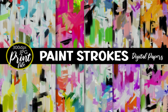 Download Paint Strokes - Digital Abstract Papers - Digital abstract Collection