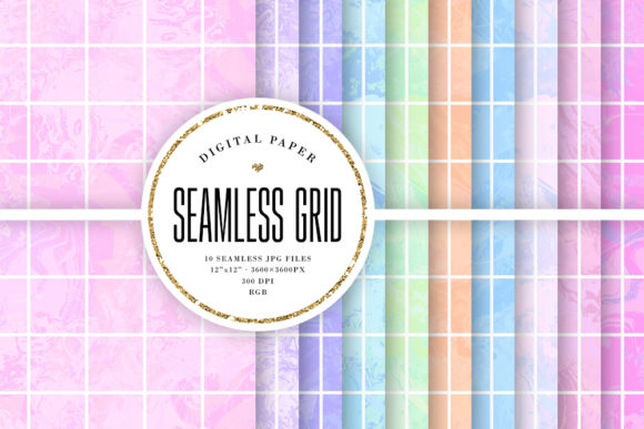 Download Seamless Big Grid Pastel Patterns - Premium Resources