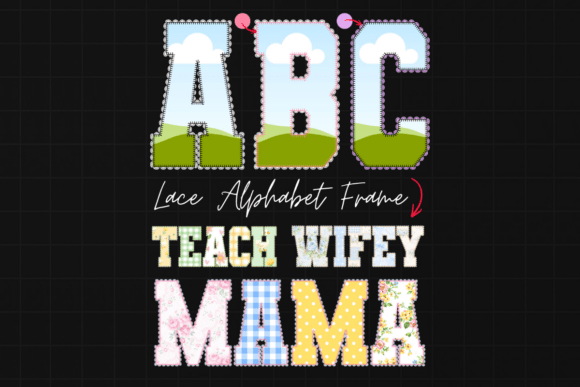 Download Lace Alphabet Canva Font Frame Template - Canva Collection