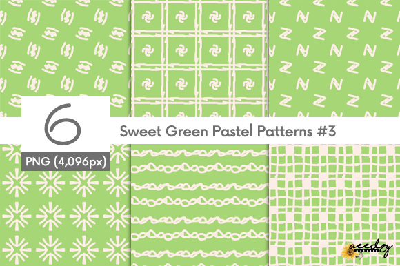 Download Sweet Green Pastel Patterns Set - Premium Bundle